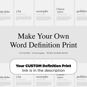 Software Developer Definition Print , Inspirational Typography Wall Art , Modern Dictionary Poster , Home Office Decor image 4