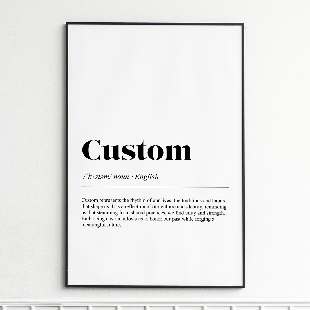 Custom Definition Wall Art Print, Personalised Definition - Etsy UK