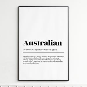 Australian Art Print , Inspirational Wall Art with Meaningful Quote , Minimalist Home Decor , Unframed Poster for Living Room or Office