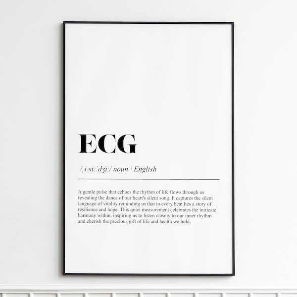 Ecg Poster - Etsy UK