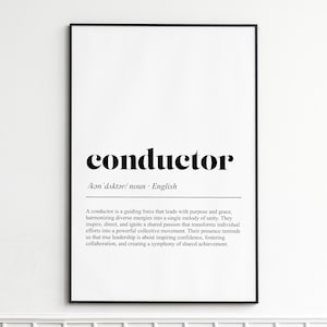 Impresión de definición de director, arte mural tipográfico inspirador, decoración moderna del hogar, póster sin marco para sala de estar u oficina