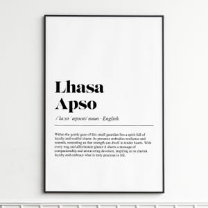 Lhasa Apso Art Print , Cute Dog Illustration Wall Art , Minimalist Home Decor , Gift for Dog Lovers