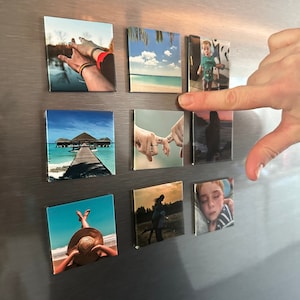 Votre vie en images : lot de 10 magnets photo personnalisés des moments uniques à toucher image 1