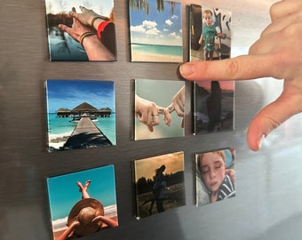 Votre vie en images : lot de 10 magnets photo personnalisés – des moments uniques à toucher