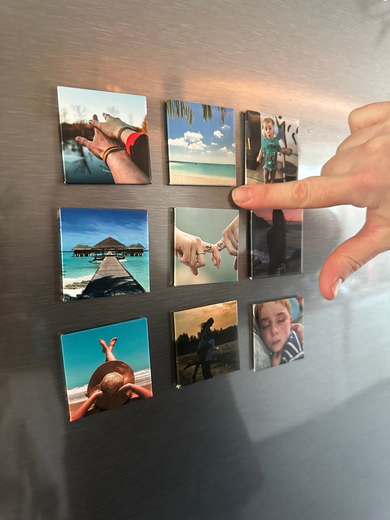 Votre vie en images : lot de 10 magnets photo personnalisés des moments uniques à toucher image 1