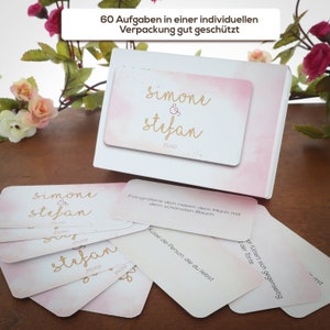 70 photo tasks for your wedding - individual & with high-quality packaging in a watercolor design