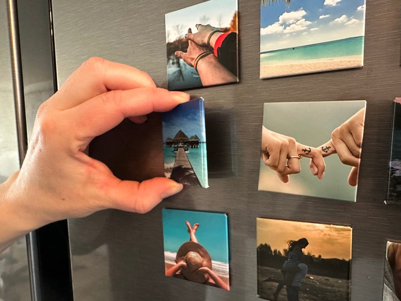 Votre vie en images : lot de 10 magnets photo personnalisés des moments uniques à toucher image 3