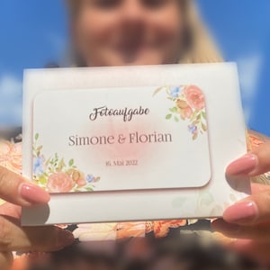 101 individuelle Fotoaufgaben für Ihre Hochzeit im Aquarell-Blumen-Design