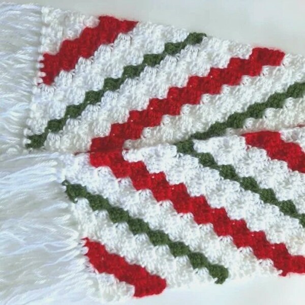 C2C Candy Cane Scarf