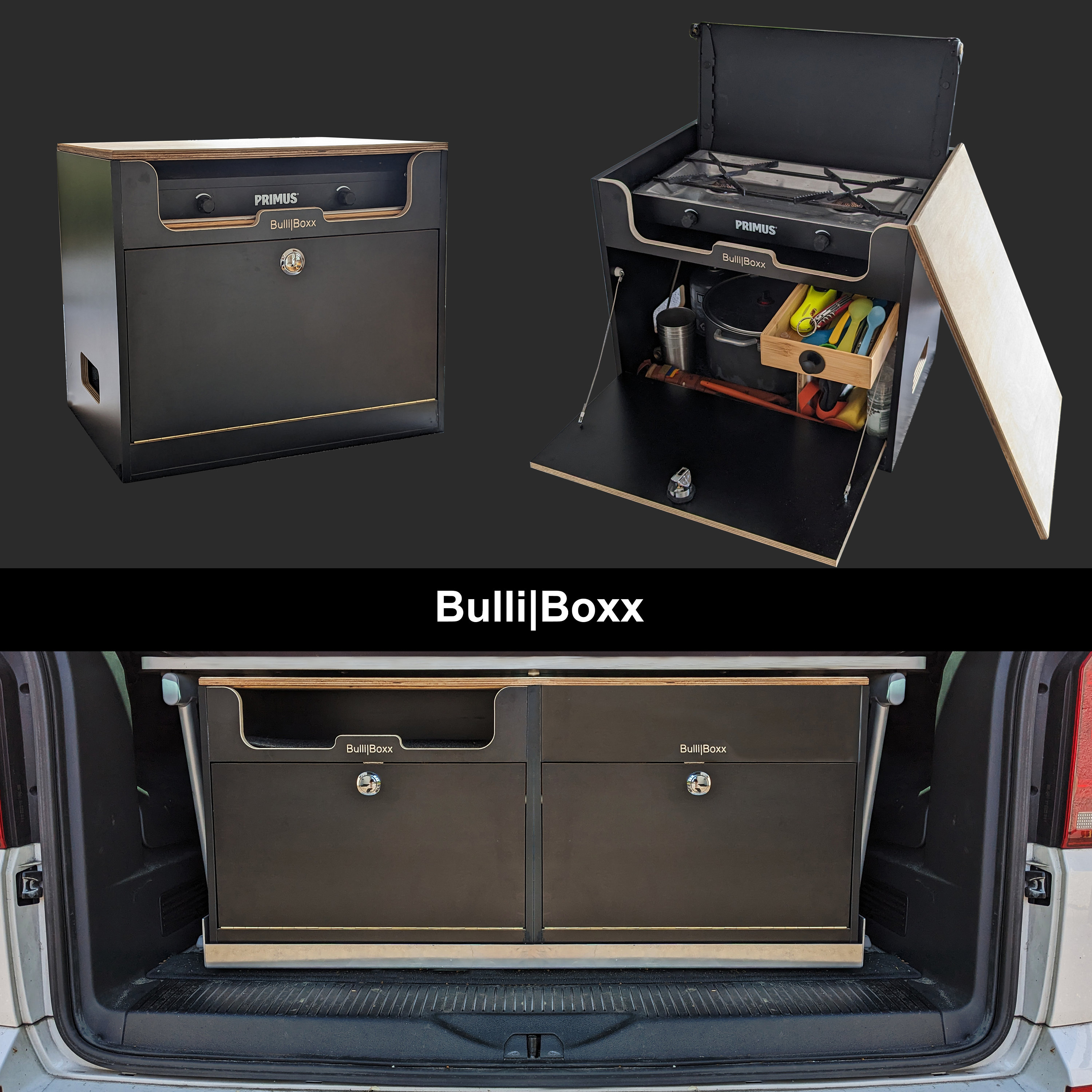 Bulliboxx Storage Space Center Console VW Bus T5 T6 T6.1 / Between the  Seats -  Denmark