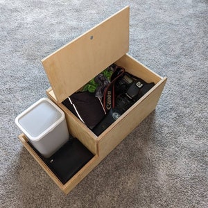 VW opbergdoos voorbank, middenconsole XL, VW bus T5, T6, T6.1, California modellen, handgemaakt dienblad, doos, opbergruimte, bestelwagen