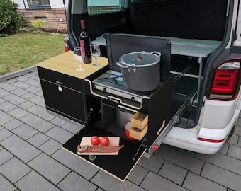 VW Rear Kitchen 2.0 Premium for Campervan Conversion of VW Bus T5 and T6