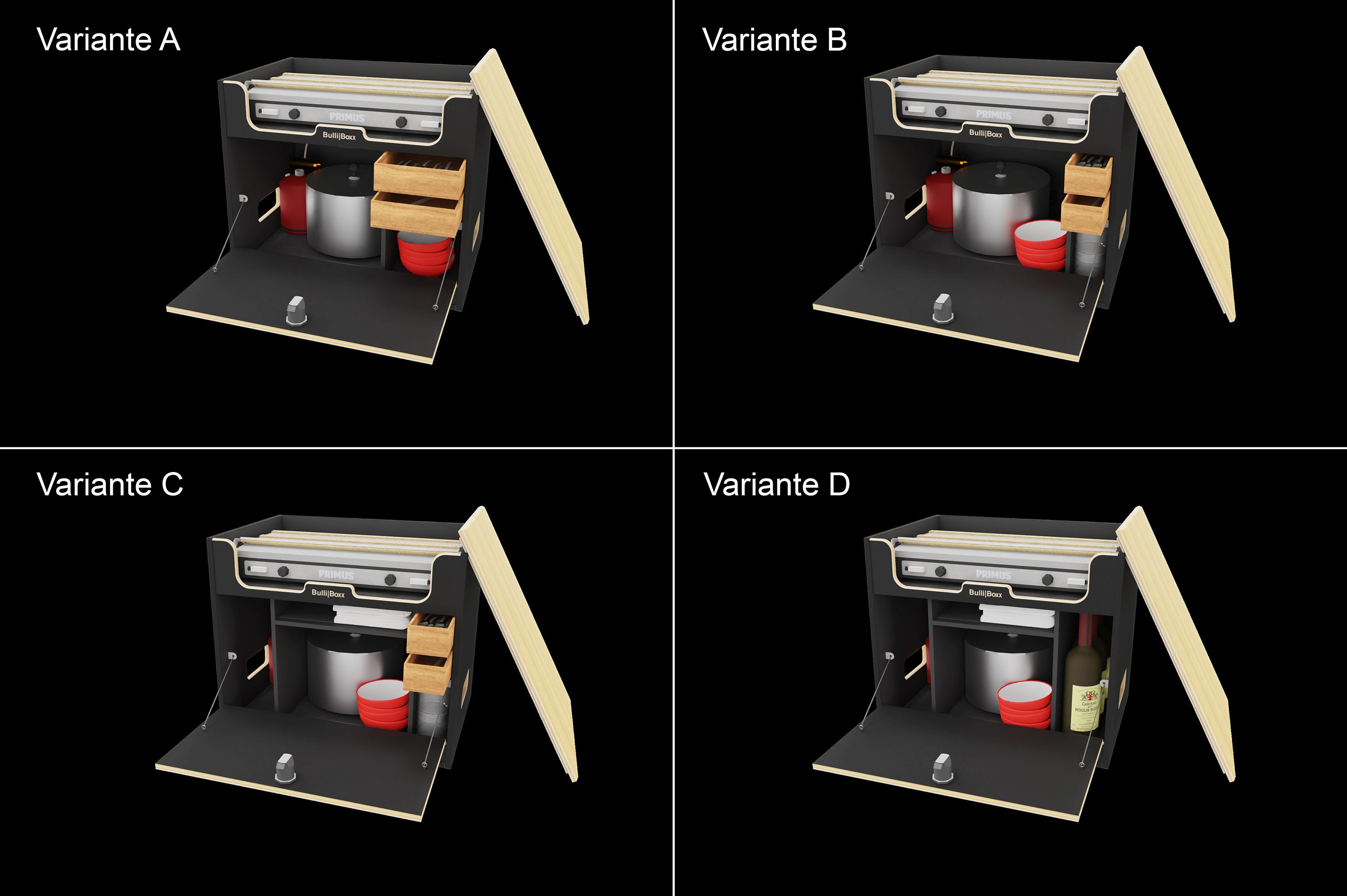 Busgrade Elements Rear Modul / mehrteilige, flexible Heckküche für den VW  Bus – Busgrade
