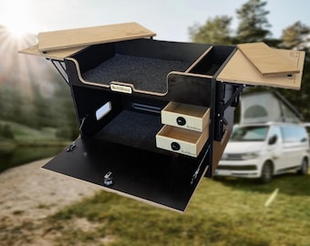 Camping box for VW Bus California Beach/Multivan 3-seater bench