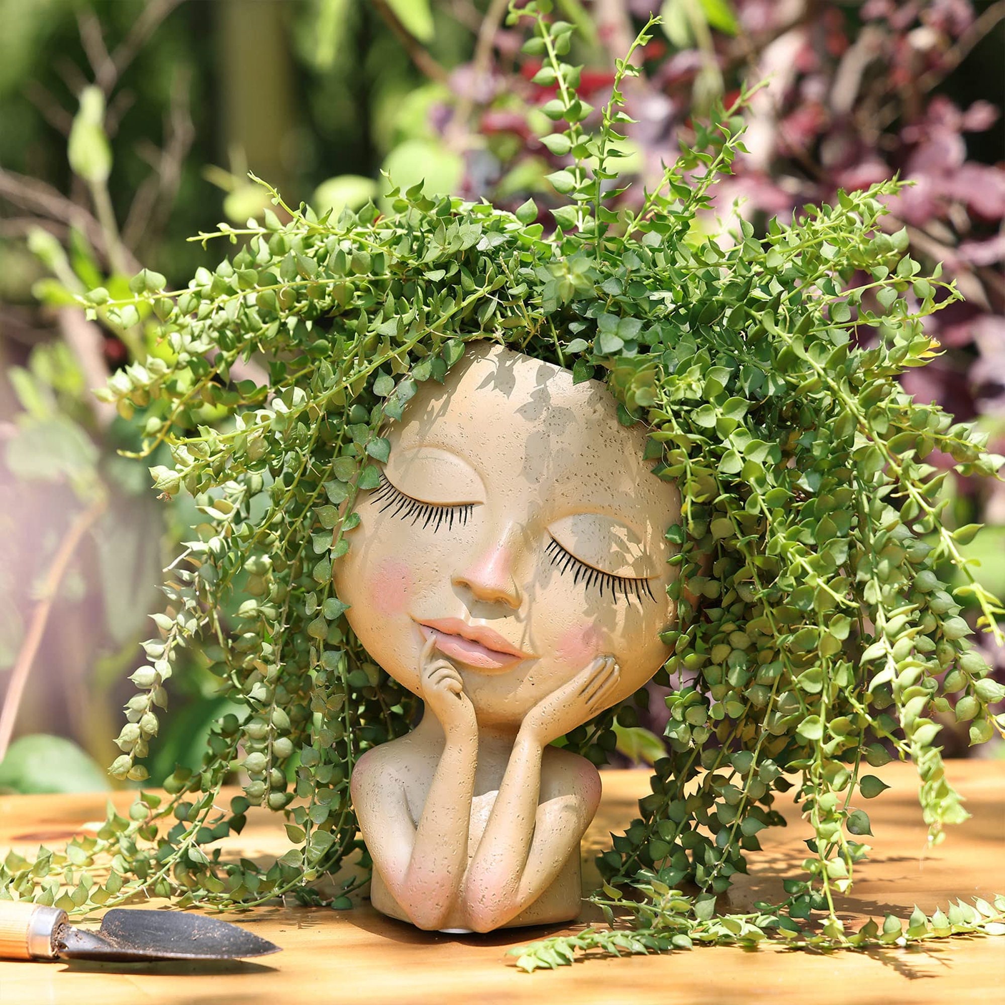 HUNTHAWK Face Planters Pots Unique Face Flower Pot For Indoor Outdoor hunthawk-face-planters-pots-unique-face-flower-pot-for-indoor-outdoor