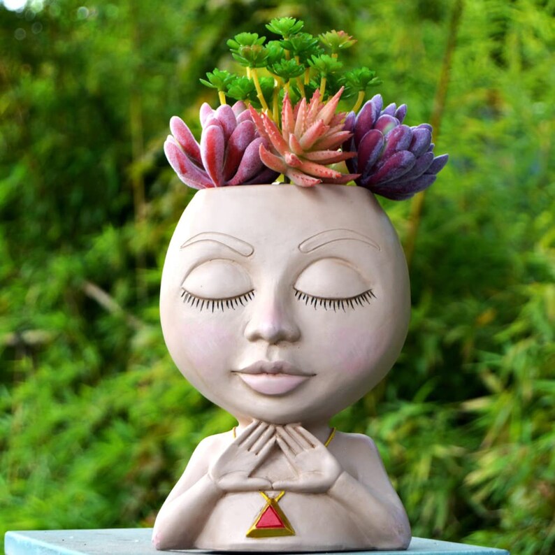Unique Face Head Flower Planter Succulent Plant Flower Etsy
