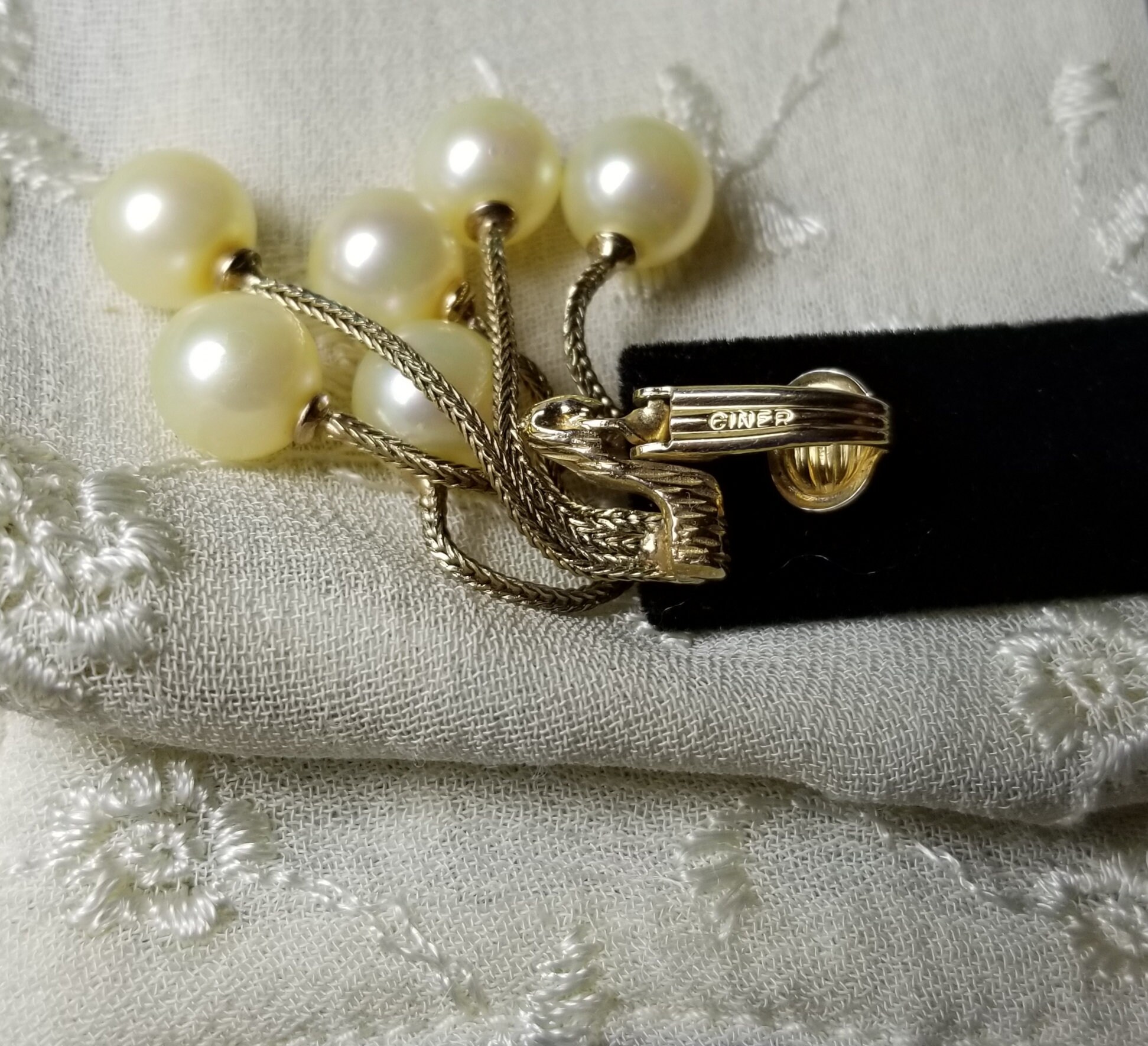Vintage Earrings Napier Earrings Clip on Earrings Pearl 