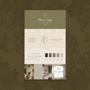 Canva Instant Download Brand KIT - Biglietto da visita - Canva Design del logo moderno - Modello di brandboard Creative Direction - Kit di marca minimalista