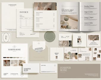 Complete Canva Brand Identity Kit - Harper Rose Collective