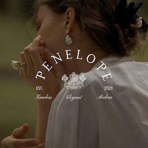 Modello logo Canva, download istantaneo, logo minimalista, logo testuale, logo semplice e moderno, carattere logo, modello logo moderno fai da te