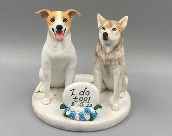 Gâteau de mariage personnalisé pour chien, gâteau d'anniversaire pour animal de compagnie, gâteau animal, gâteau de mariage, gâteau de mariage chien