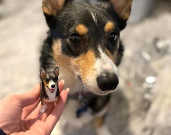 Custom Dog Cake Topper: Polymer Clay Pet Statue, Dog Lover Gift