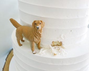 Custom Polymer Clay Rottweiler Figurine: Personalized Pet Cake Topper
