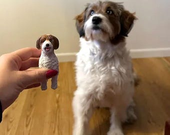 Custom Polymer Clay Rottweiler Figurine: Personalized Pet Cake Topper