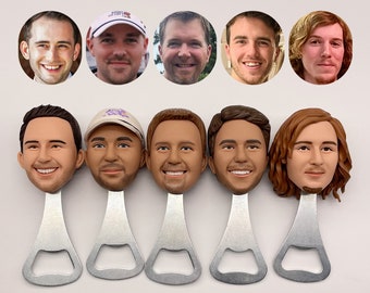 Custom Face Corkscrew: Personalized Polymer Clay Bottle Opener