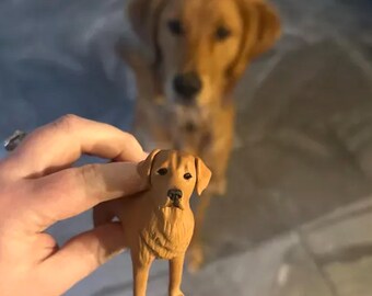 Custom Dog Statue: Polymer Clay Pet Cake Topper