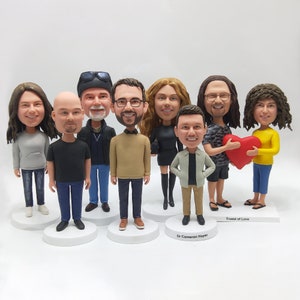 Personalized custom bobbleheads, custom company employee bobblehead gifts, anniversary gifts for him, birthday bobbleheads, Christmas gifts image 1