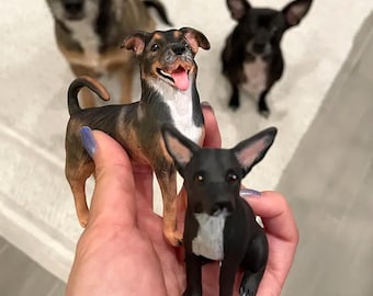 Anpassad tårtdekoration i polymerlera för husdjur, hund, katt, miniatyrfigur