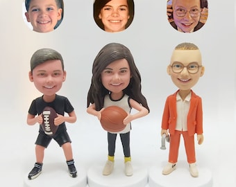 Custom athlete bobblehead, personalized bobblehead for basketball, soccer fan, best birthday anniversary Christmas gift for best friend