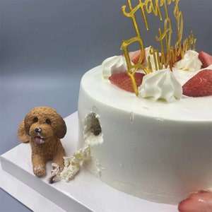 Personalized custom pet dog wedding cake , pet birthday cake animal cakewedding CakeTopper dog wedding cake topper image 6