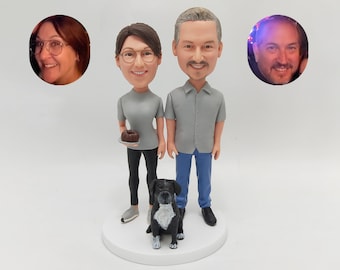 Custom Couple Bobblehead, Personalized Anniversary Gift