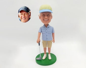 Custom bobbleheads, custom golf bobbleheads, personalized bobbleheads for golf lovers, athletes, friends, father birthday Christmas gifts