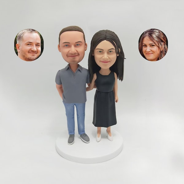 Custom anniversary couple bobblehead, personalised lover 3D statue, personalised wedding couple statue, Valentine's Day anniversary gift