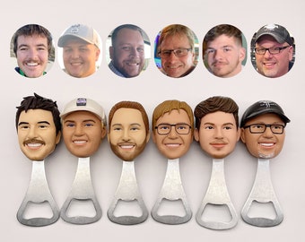 Custom Face Corkscrew: Personalized Polymer Clay Bottle Opener