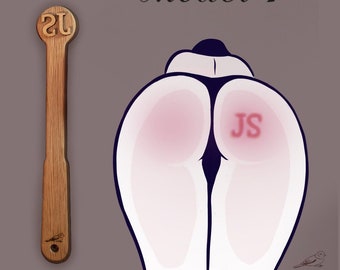 Branding Paddle Personalised Raised Letters Paw BDSM