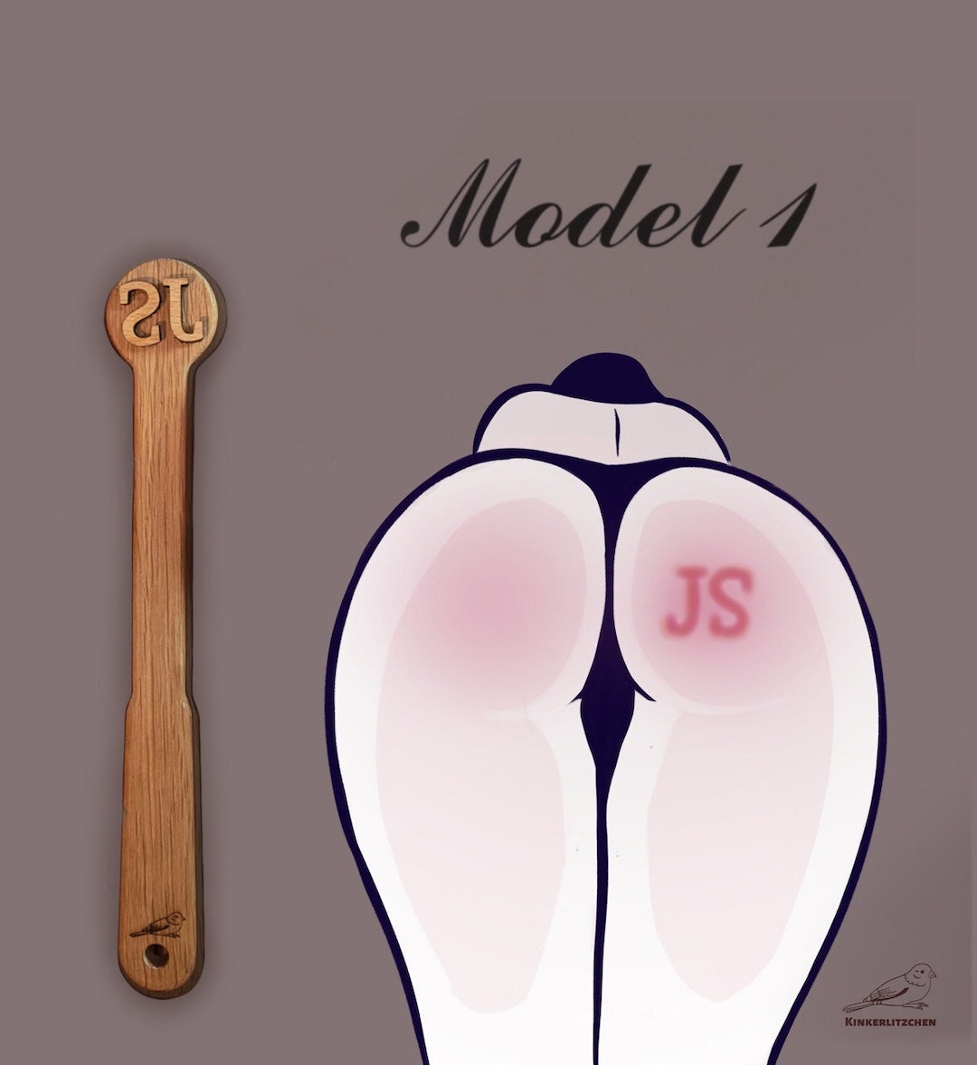 Branding Paddle Personalised Raised Letters Paw BDSM