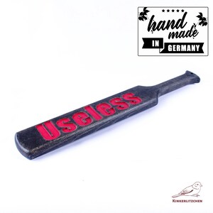 Big Black  Heavy Spanking paddle Custom Laser engraving custom carving custom color Oak Beach, long spanking paddle