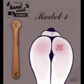 Branding Paddle Personalised Raised Letters Paw BDSM