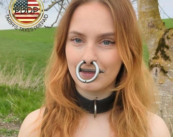 Näsklämma i rostfritt stål, icke-piercing, justerbar septummanschett