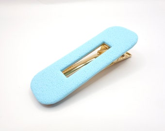 Barrette à cheveux bleu clair, pince à cheveux bleu, accessoire pour cheveux, idée cadeau fête des mères petit budget, pince crocodile femme