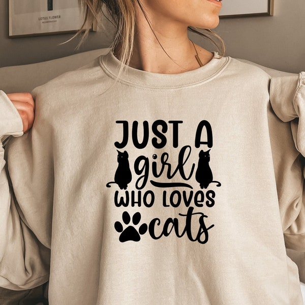 Just a Girl Who Loves Cats Svg, Cat lover Svg, Sassy Svg, Pets svg, Funny Svgs, Humorous Svg, Animal Svg, Cat Lover Shirt Design