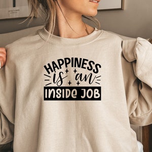 SVG inspirador, SVG motivacional, Positividad SVG, La felicidad es un trabajo interno, Citas inspiradoras Svg