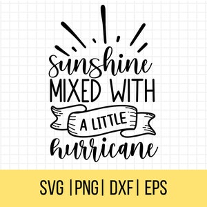 Sarcastic Svg, Sunshine Mixed With A Little Hurricane SVG, Sassy Sayings Svg, Funny Quote SVg, Snarky svg,  Svgs, Humorous svgs