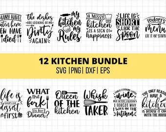 Funny Kitchen SVG Bundle, Cooking SVG,Kitchen Saying,  Kitchen Quote Svg, Kitchen Towel Svg , Commercial Use