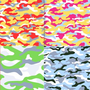 Camouflage Digital Paper Pack Camo Military Print Digital - Etsy