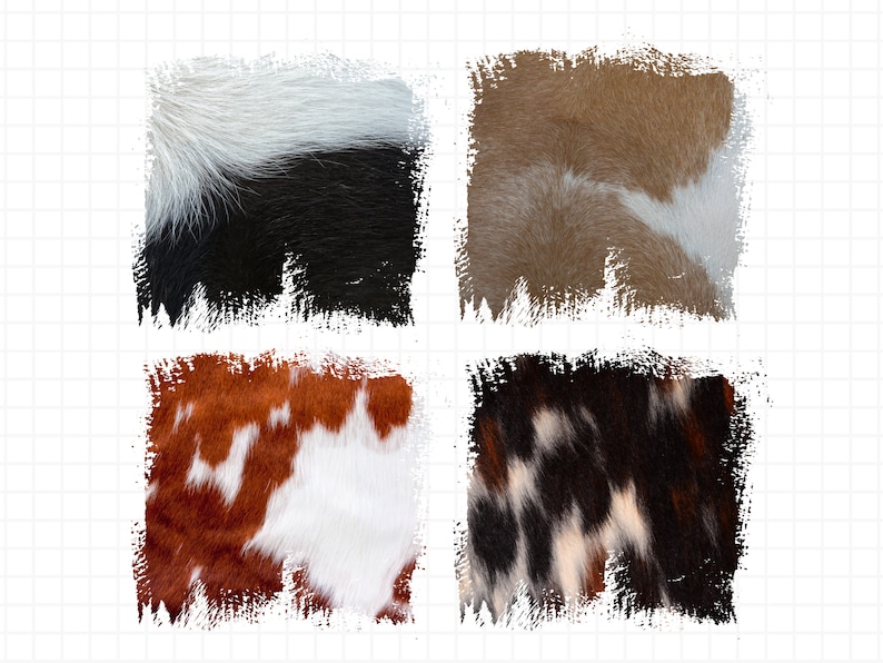 Cowhide Leather Pattern PNG Backgrounds: Distressed Sublimation Designs ...
